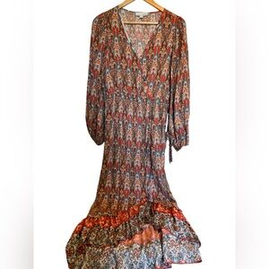 Lulu’s Bohemian Floral Maxi Dress size medium